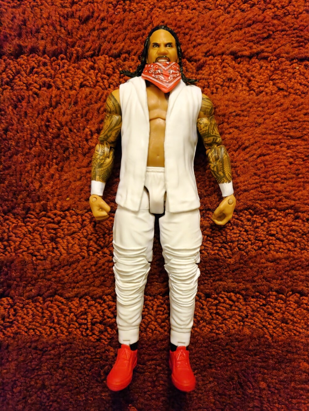 Jey Uso Elite Series 54 WWE Wrestling Figure With Red Shoes (Mattel, 2017)